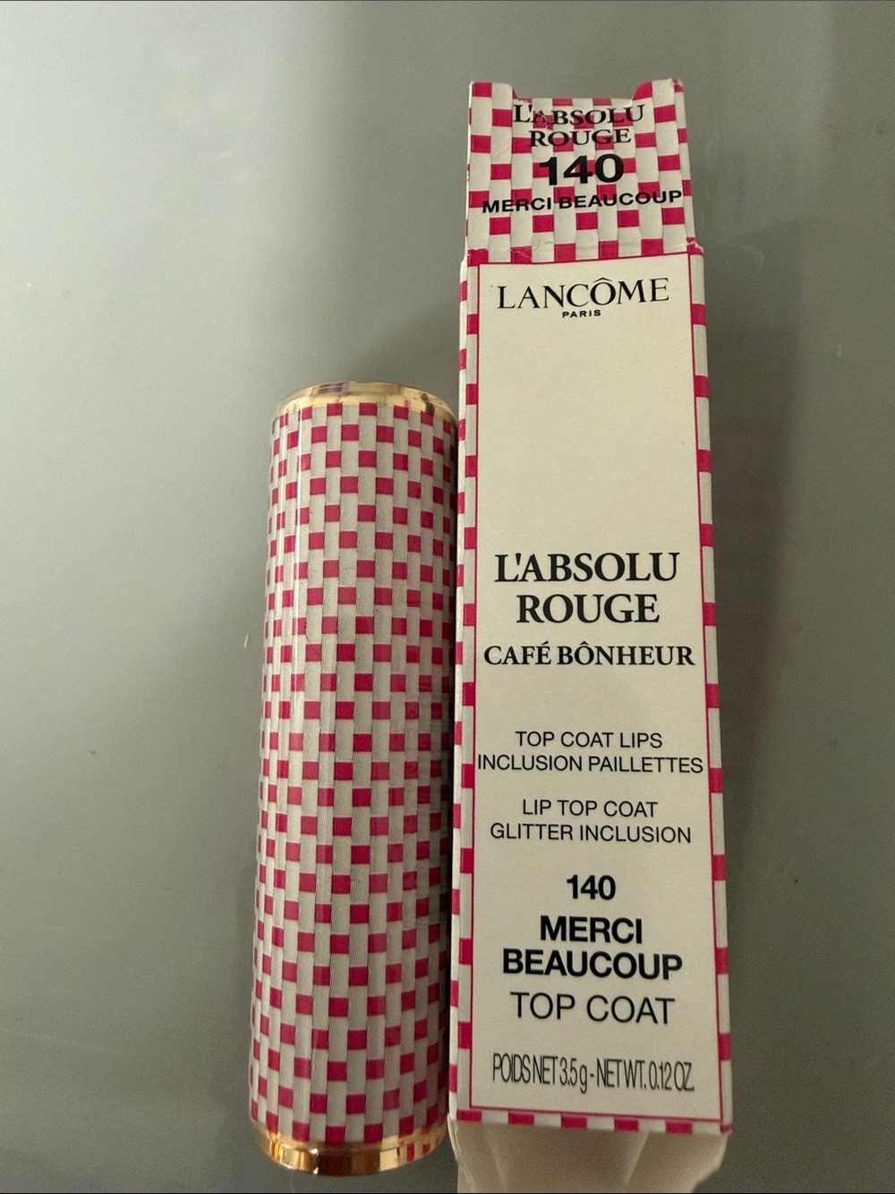 Lancôme L'Absolu Rouge Café Bonheur Top Coat 140 Merci Beaucoup - Pink/Gold